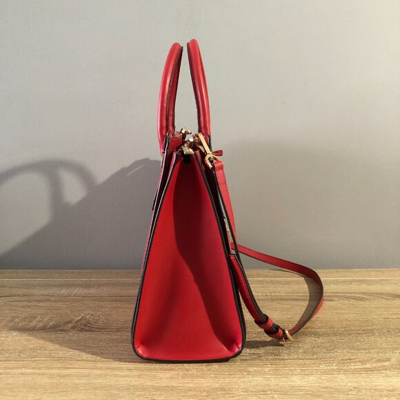 Michael Kors Hope LG Center Zip Flame Satchel Crossbody Shoulder Bag MSRP $468 - Picture 9 of 16